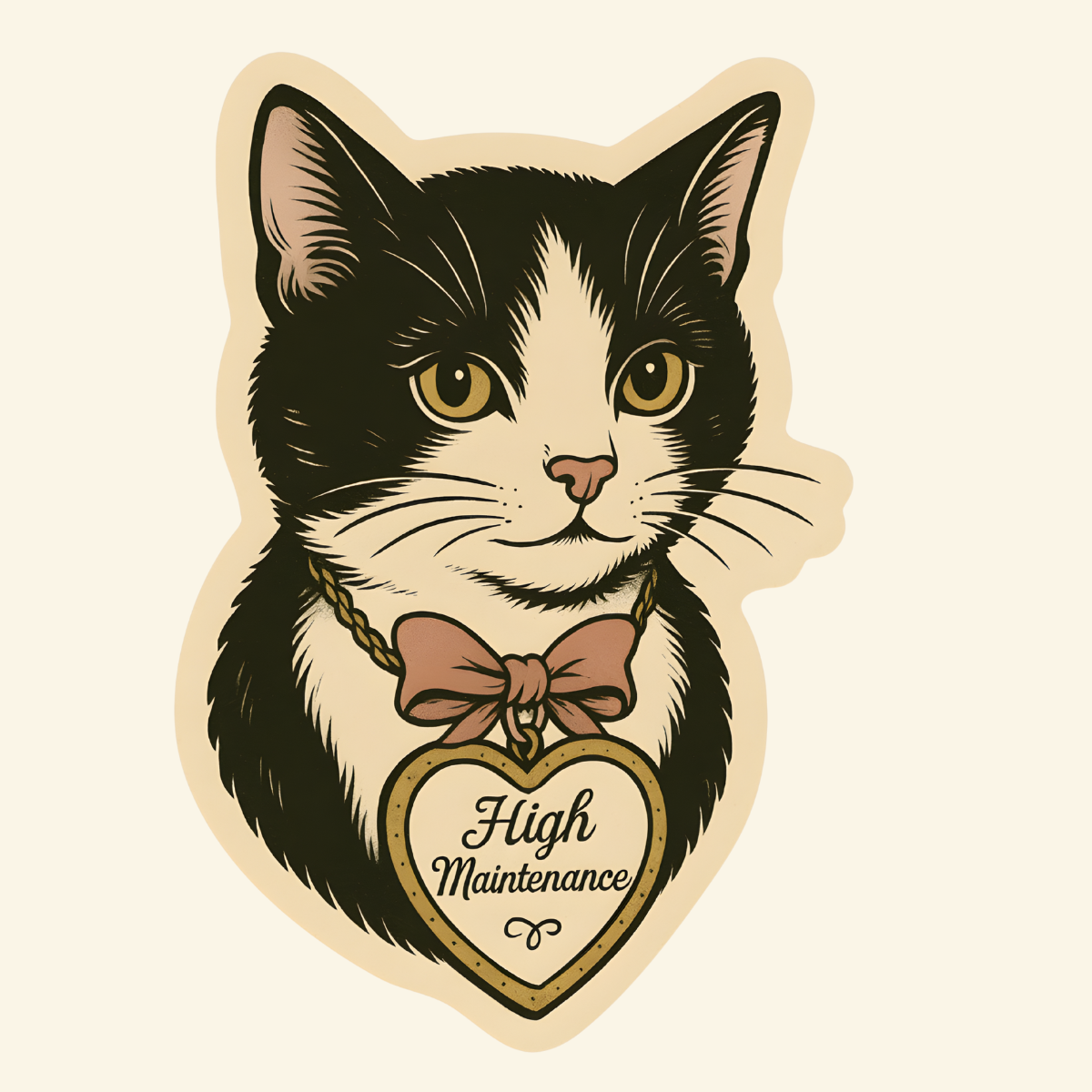 High Maintenance Cat Sticker 