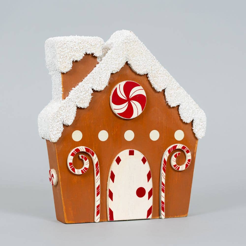 Chunky Wood Gingerbread House