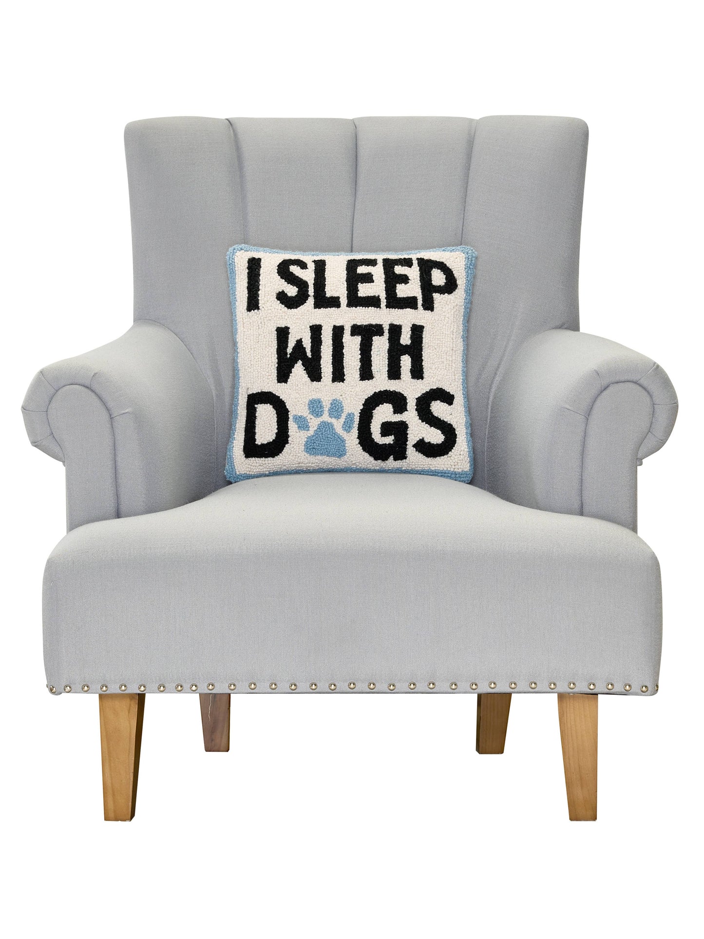 I Sleep With Dogs Hook Pillow