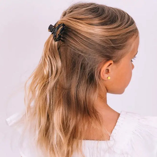 Teleties Open Hair Clip |Tiny| Tortoise