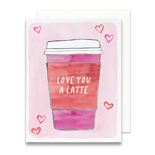 Love You A Latte Greeting Card | Valentine's Day Card