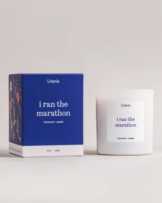 I Ran The Marathon Candle