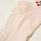 Cherry Ruffle Grip Sock [Baby Pink], Pilates Socks