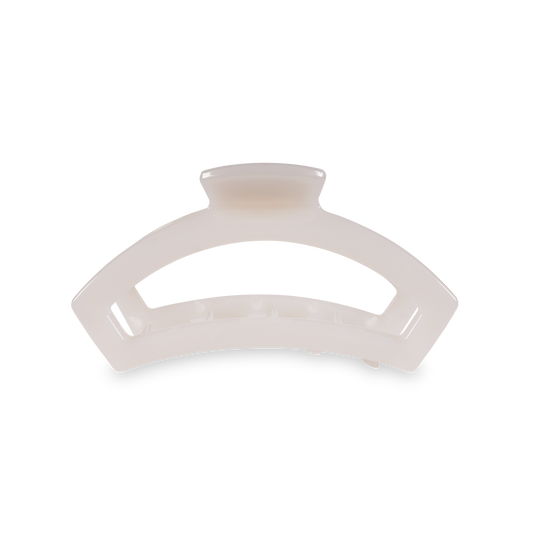 Teleties Open Hair Clip Medium Coconut White