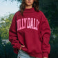 Burgundy Dilly Dally Mockneck Sweatshirt