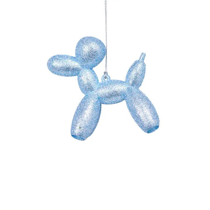 Blue Balloon Poodle Ornament