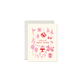 Pink Birthday Greeting Card with Birthday Party Illustration