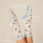 The Floral Grip Sock: Blue Roses