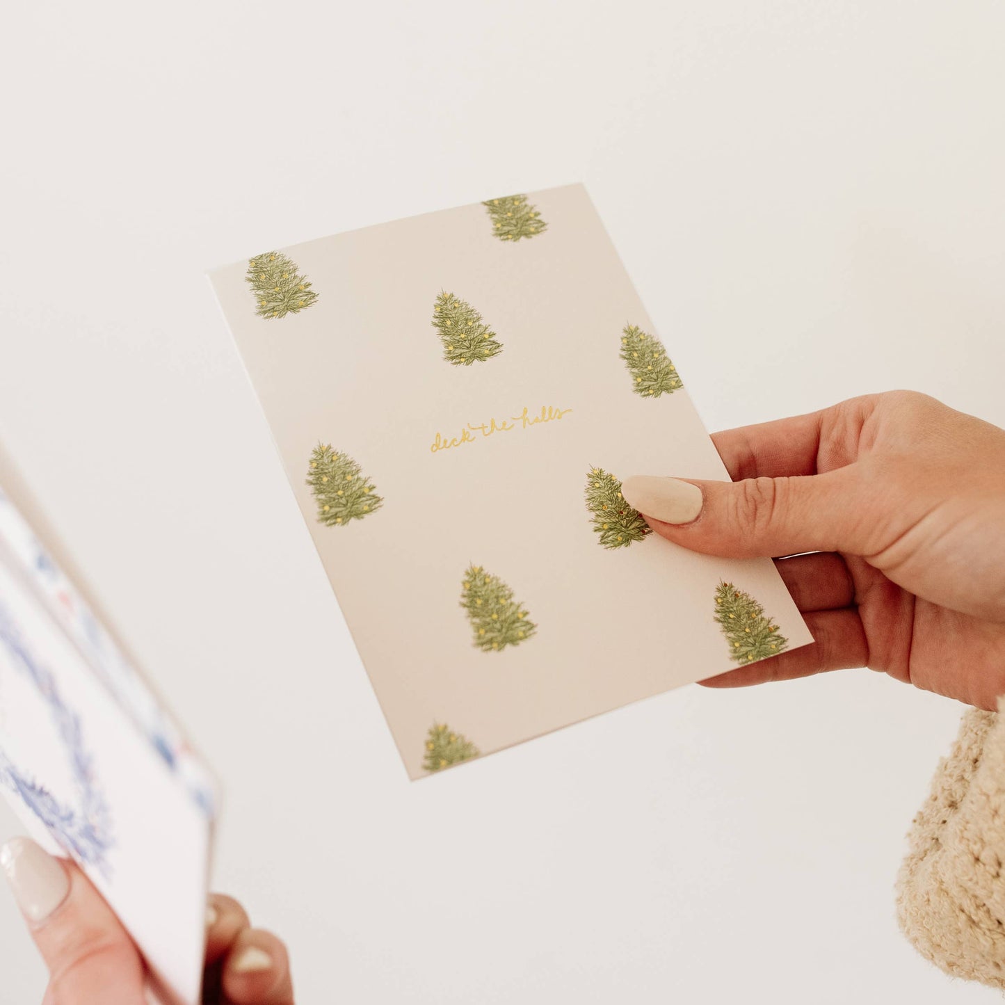 Deck The Halls Trees Holiday Card: Single