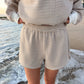 Brown and White Big Striped Shorts
