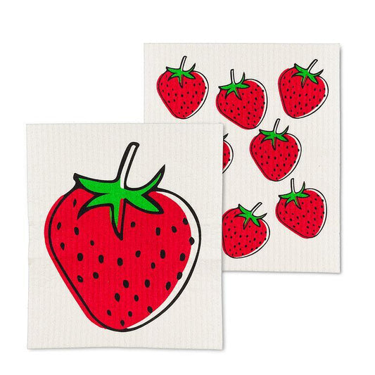 Strawberry Dishcloth Set of 2
