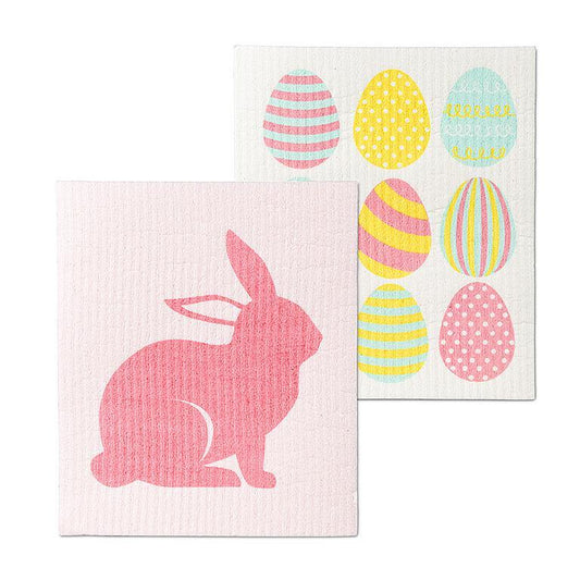 Easter Set of 2 Swedish Dishcloth