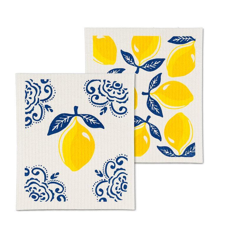 Sorrento Lemon Set of 2 Dishcloths