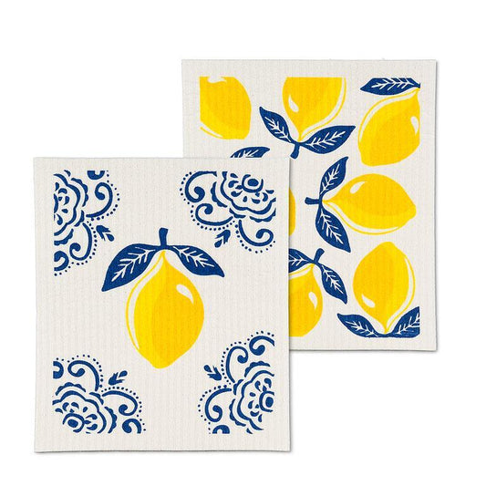 Sorrento Lemon Set of 2 Dishcloths