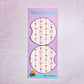 2 Car Coasters, Strawberry Ribbon Pattern