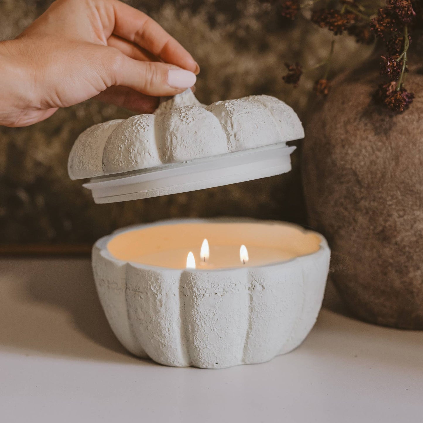 Pumpkin Jar Soy Candle, 13.5 oz - Cashmere and Vanilla