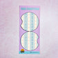 2 Car Coasters, Blue Floral Ribbon Pattern