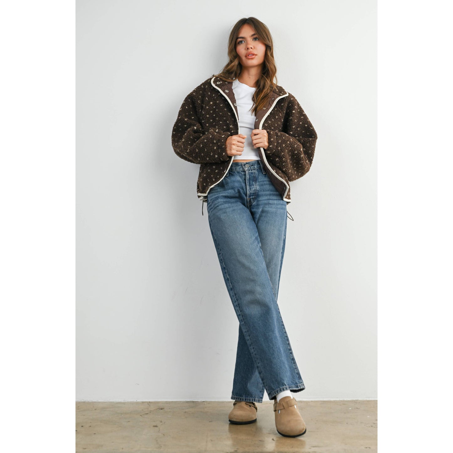High Pile Fleece Puffer Jacket