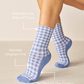 The Gingham Crew Grip Sock: Lemon
