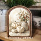 Arch Top Cream Pumpkins Framed Art     : 6x8"