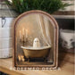 Arch Top Ghost In Tub Framed Art     : 6x8"