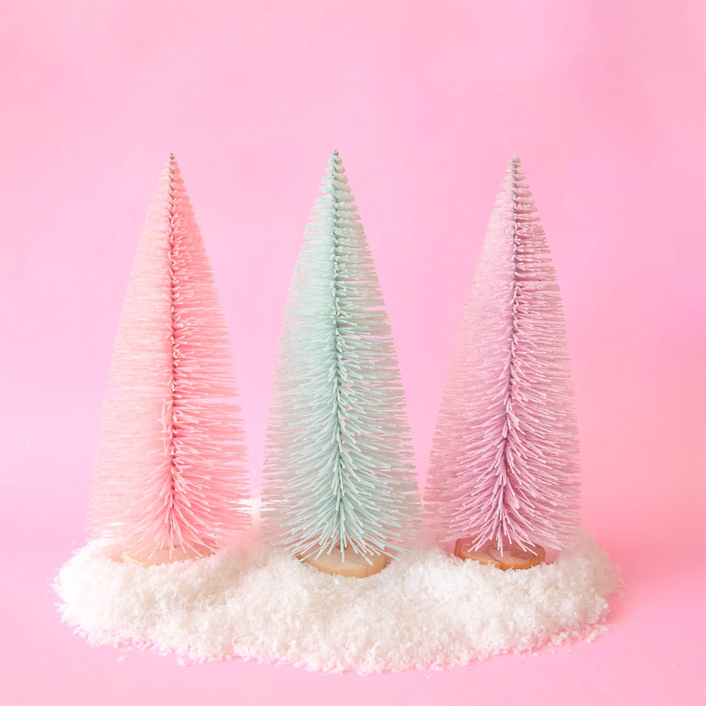 Bottle Brush Tree | Cool Pink | Sparkle Christmas Tree: 13 inch