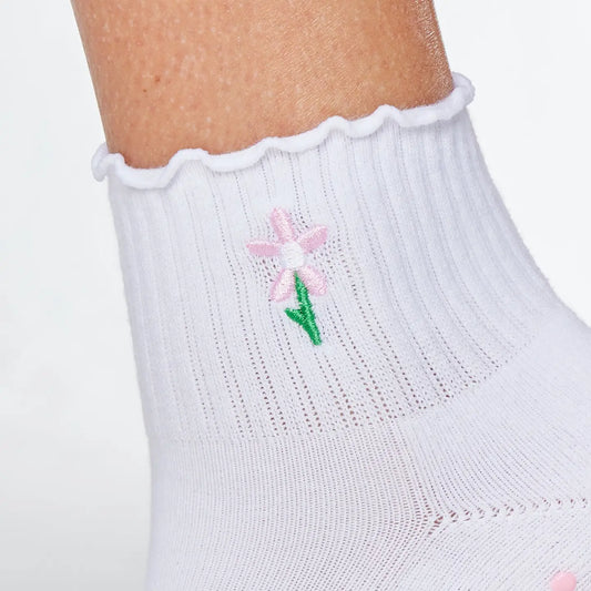 Souls. Ruffle Flower Grip Socks