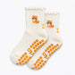 The Orange Cat Embroidered Pilates Grip Sock