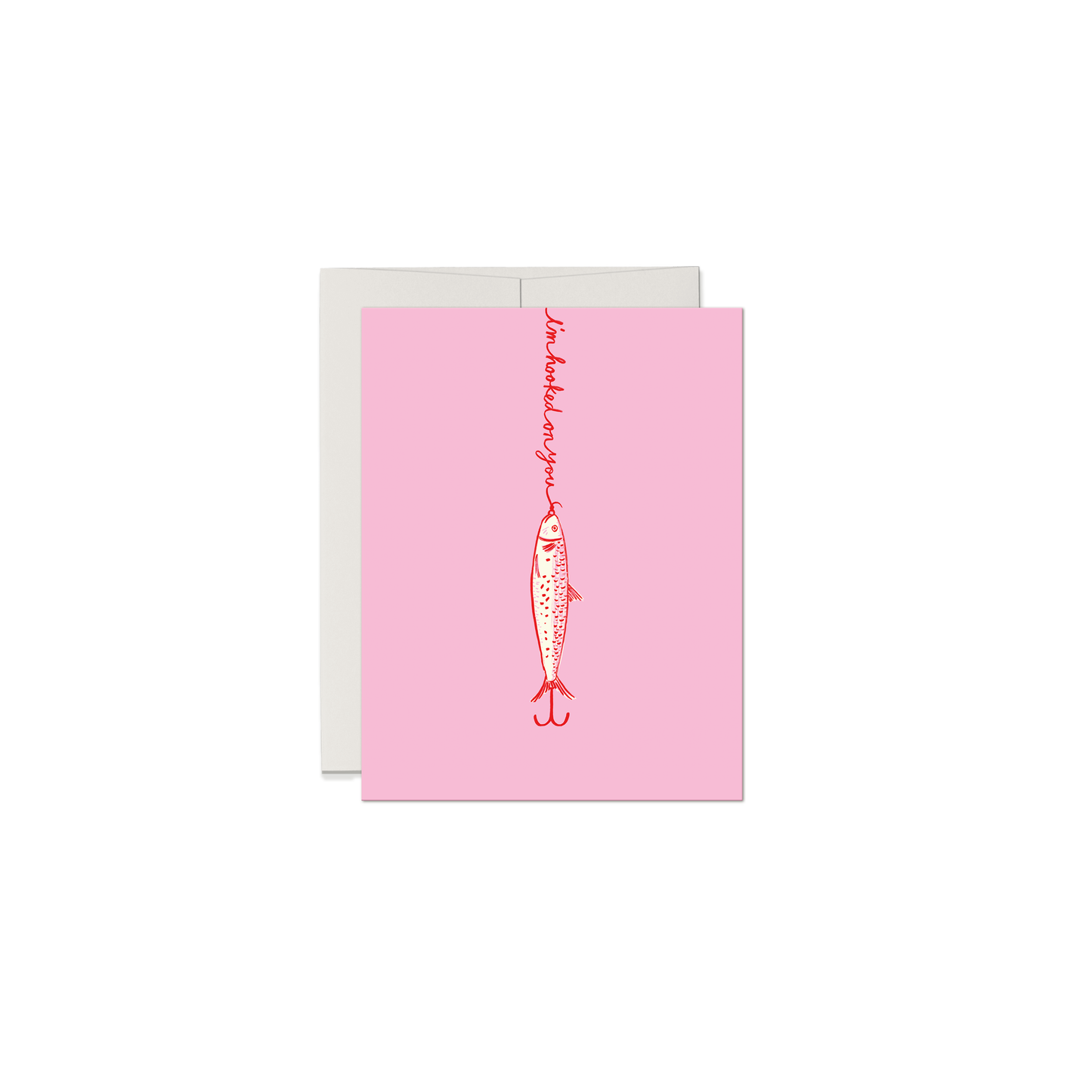 Hooked on You Greeting Card Fun Coastal Romantic Card