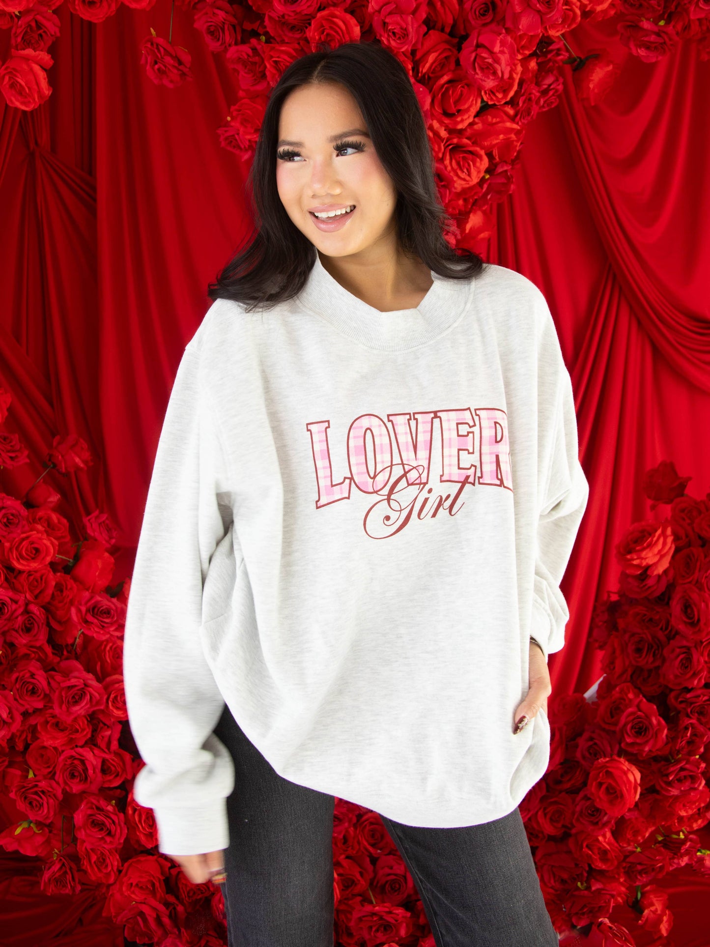 Friday + Saturday Lover Girl Mockneck