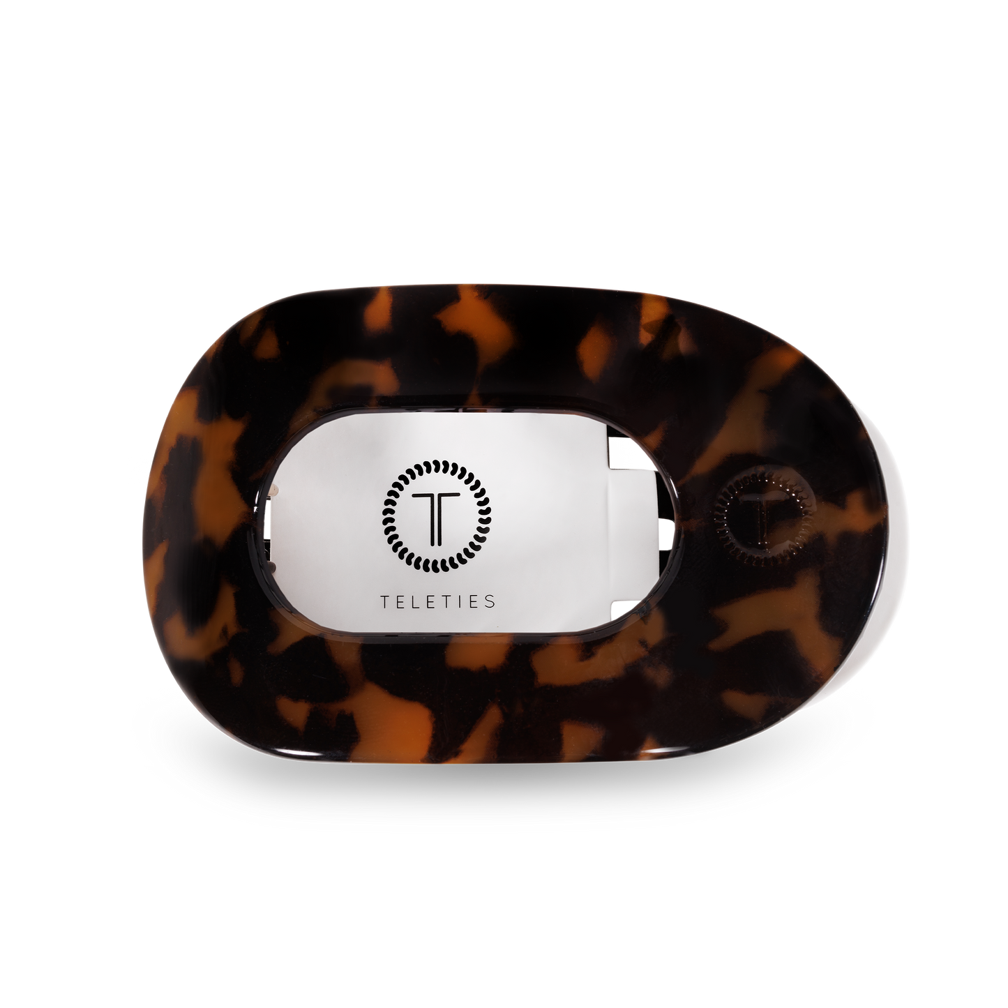 Teleties Round Flat Hair Clip | Medium | Tortoise