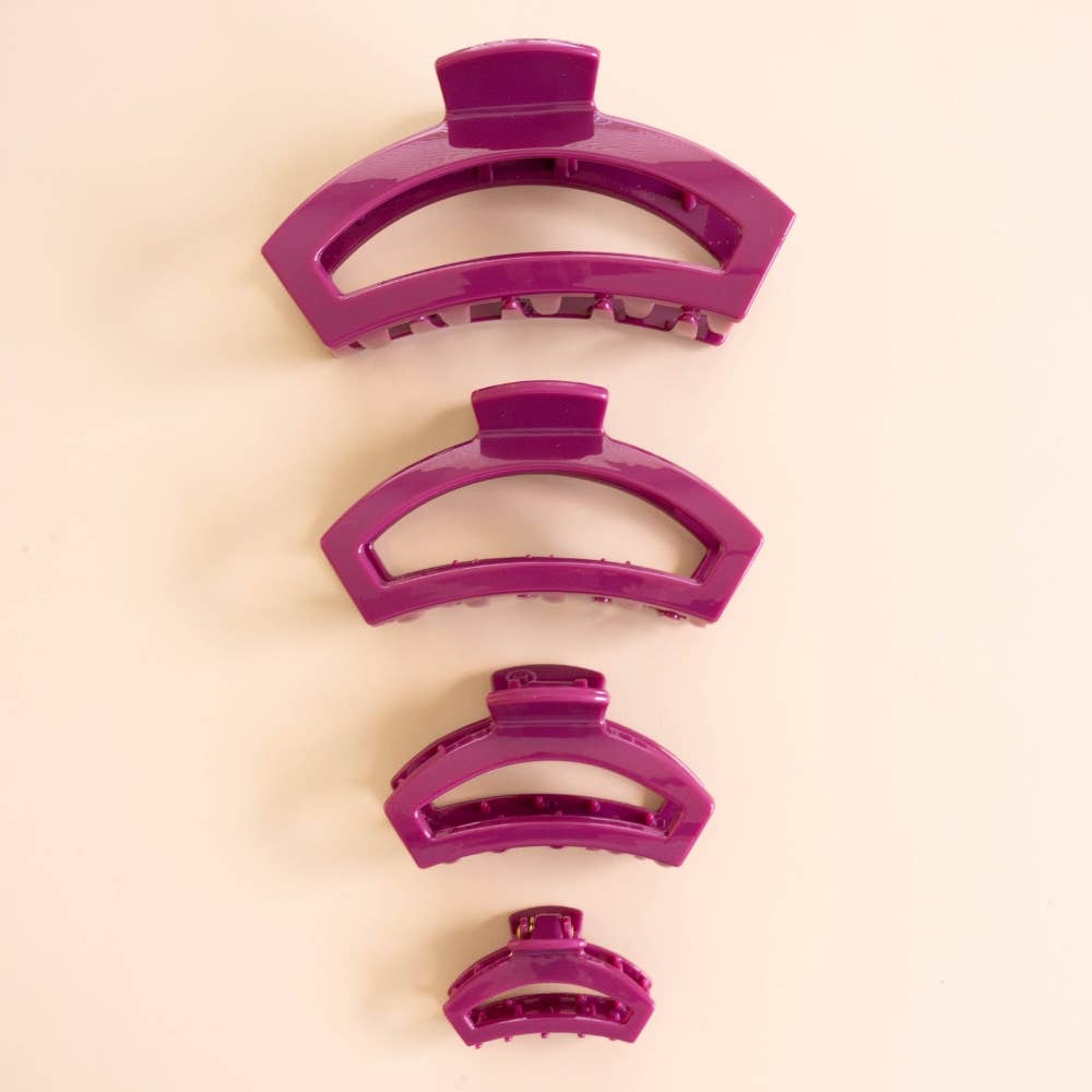Open | Mulberry | Small | Claw Clip