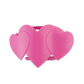 Flat Hair Clip | Medium | Pink Heart to Heart