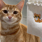 The Orange Cat Embroidered Pilates Grip Sock