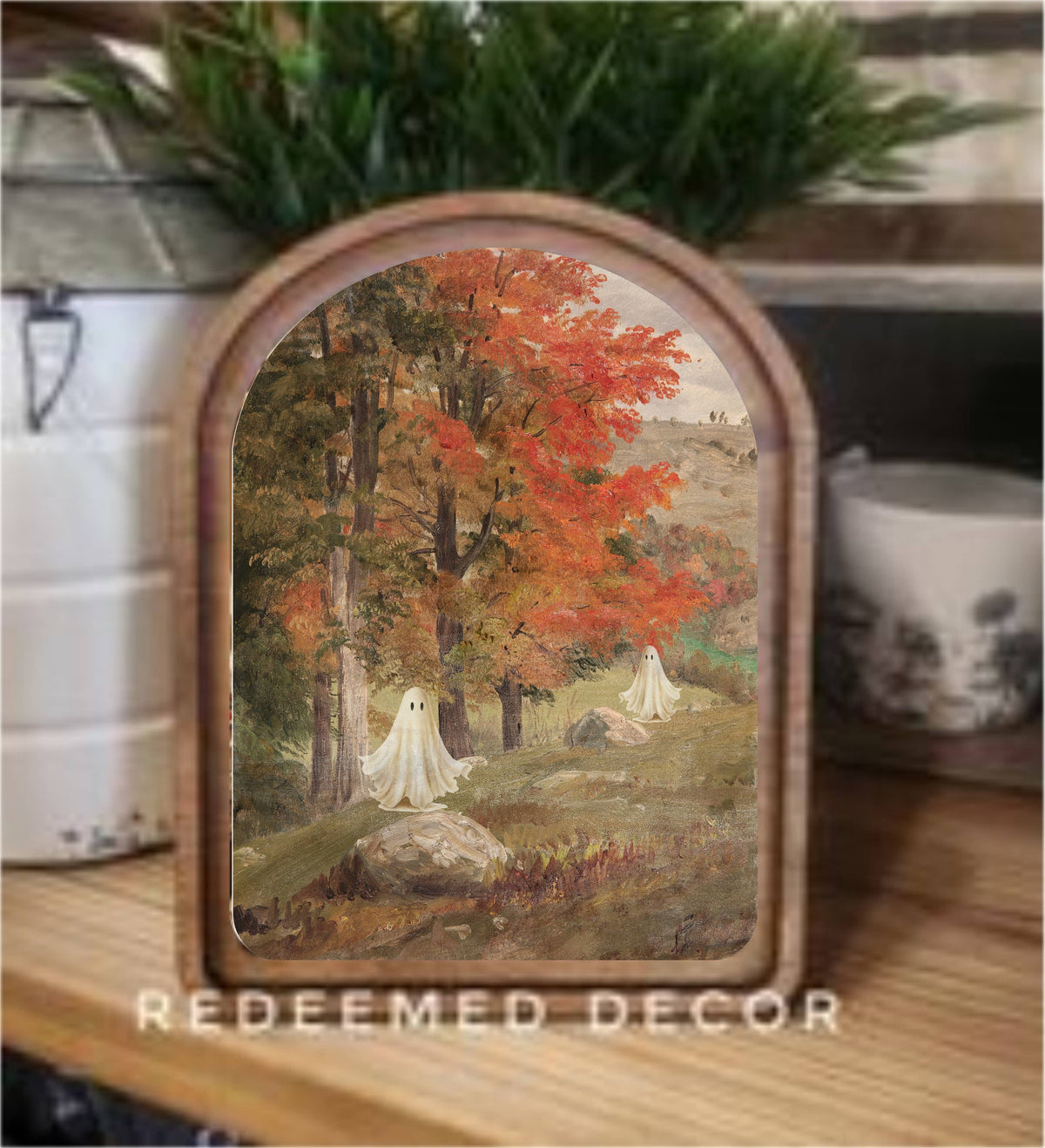 Arch Top Forest Ghosts Framed Art   : 6x8"