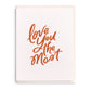 Love You Most - Letterpress Love Greeting Card