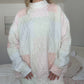 Pink Quilted Pastel Mockneck Sweatshirt