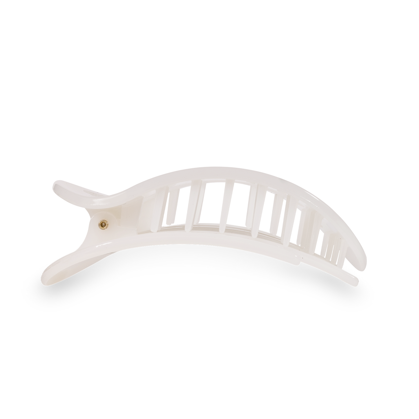 Teleties Round Flat Hair Clip | Small | Coconut White