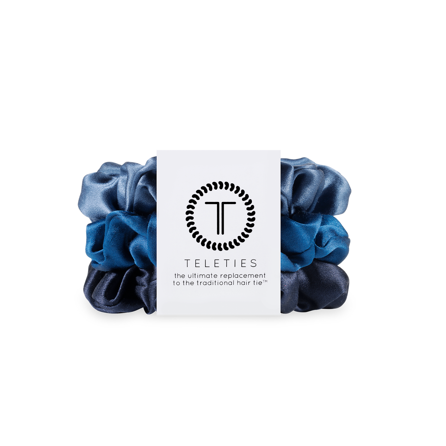 Teleties Silk Hair Scrunchie | Large | Midnight Rain