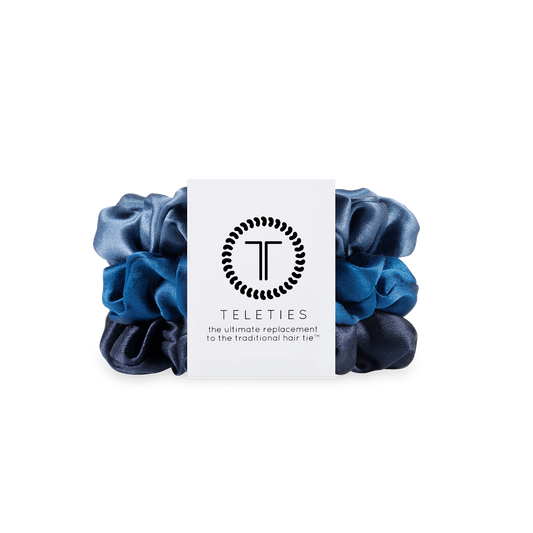 Teleties Silk Hair Scrunchie | Large | Midnight Rain