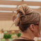 BROWN GINGHAM TOMATO CHARM CLAW: MIDI