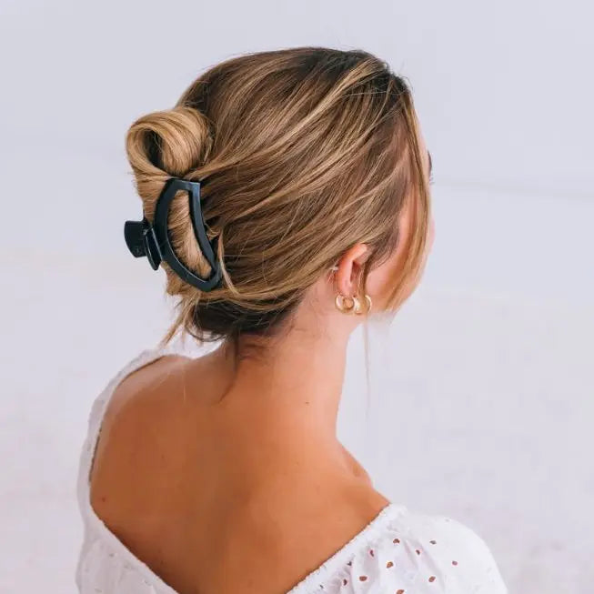 Teleties Open Hair Clip | Medium | Jet Black