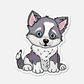 Luna, The Siberian Husky - Dog Sticker