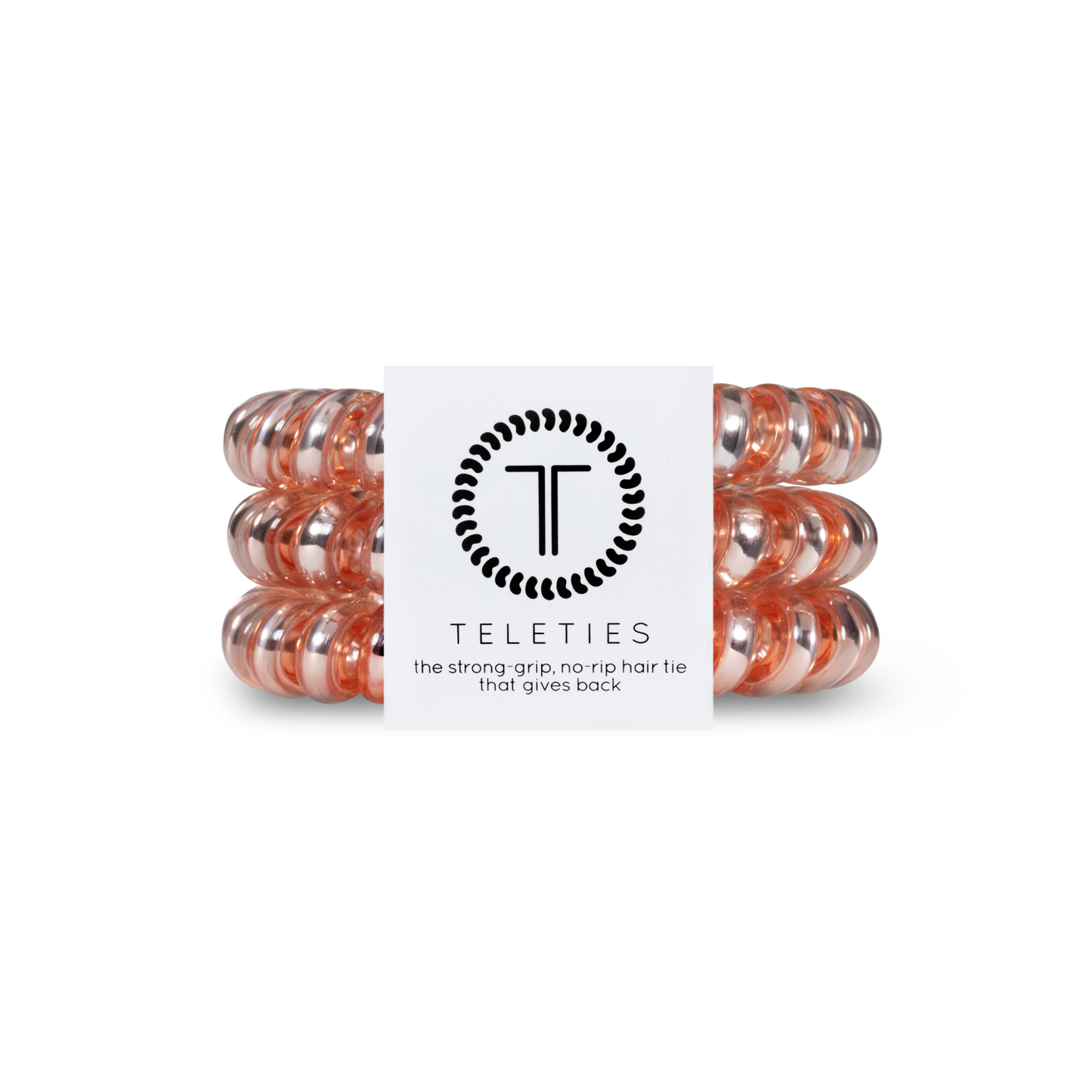 Teleties Spiral Hair Coils | Large | Millennial Pink Hair Ties