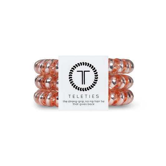 Teleties Spiral Hair Coils | Large | Millennial Pink Hair Ties