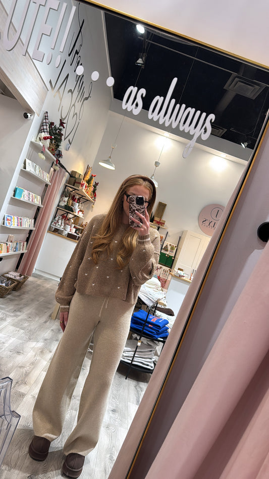 Brunette The Label Knitted Wide Leg Pant