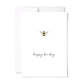 Happy Bee Day | Watercolour Bumblebee Birthday Card: Single Card