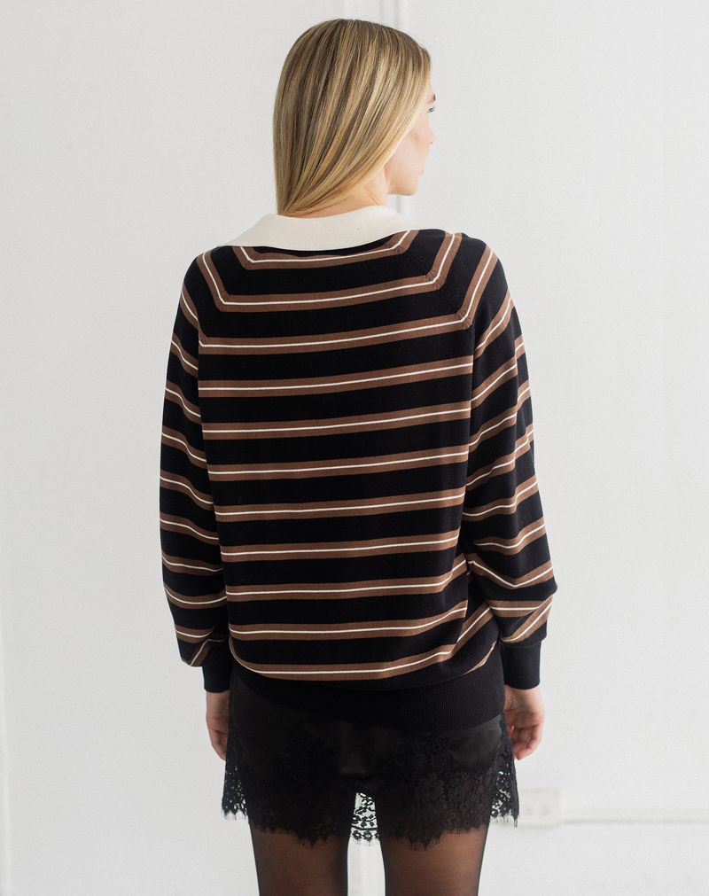 Brunette The Label Oversized Knit Polo Shirt