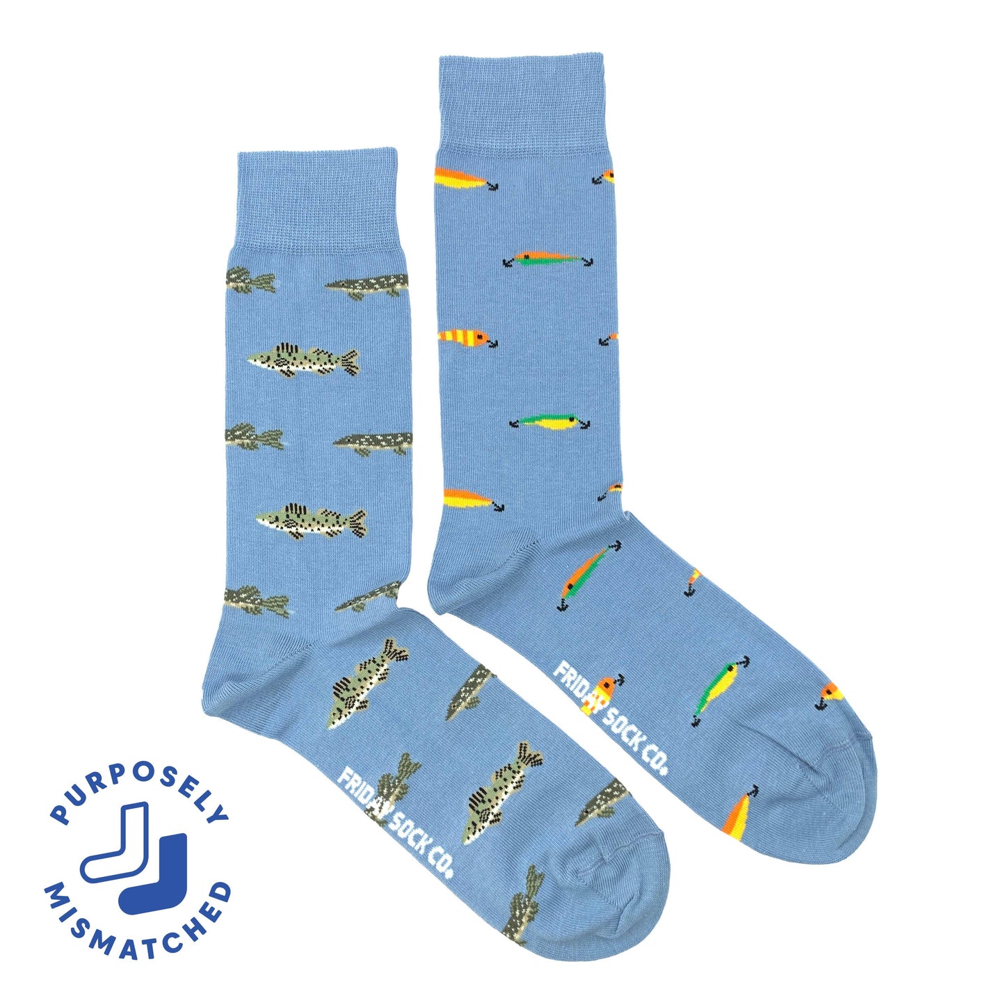 Men’s Fish & Fishing Lure Mid-Calf Socks