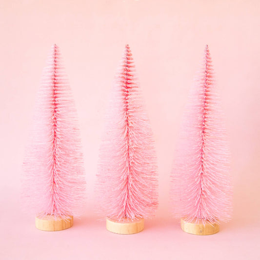 Bottle Brush Tree | Warm Pink | Sparkle Christmas Tree: 13"